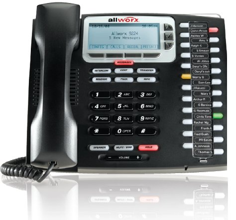 Allworx 9204G VoIP 4 Button Display Business Office Phone W/ Handset and Stand 